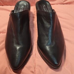 Musse & Cloud Mules Black Leather  Pre-owned, Lightly worn